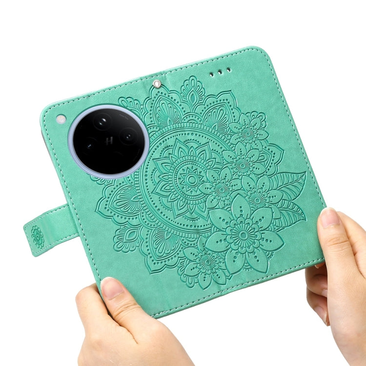 For OPPO Find X8 Seven-petal Flowers Embossing Leather Phone Case