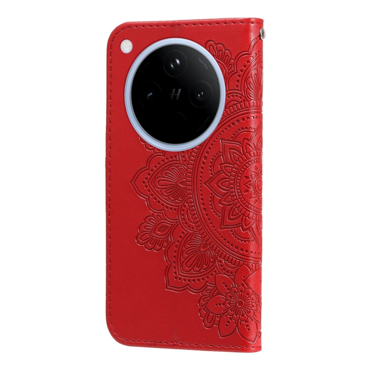 For OPPO Find X8 Seven-petal Flowers Embossing Leather Phone Case