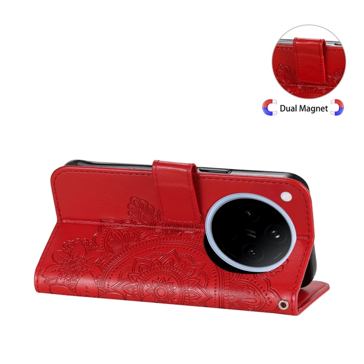 For OPPO Find X8 Seven-petal Flowers Embossing Leather Phone Case