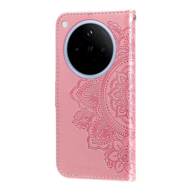 For OPPO Find X8 Seven-petal Flowers Embossing Leather Phone Case