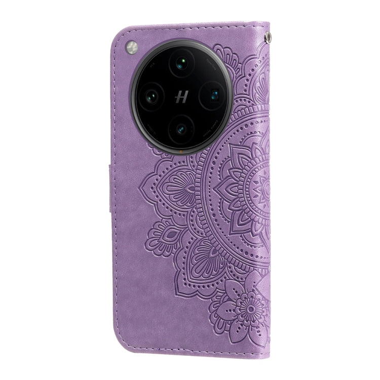 For OPPO Find X8 Pro Seven-petal Flowers Embossing Leather Phone Case