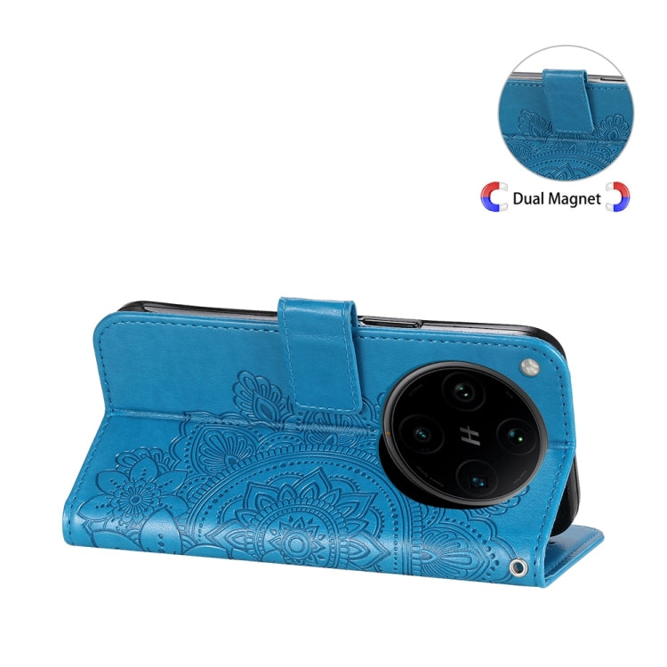 For OPPO Find X8 Pro Seven-petal Flowers Embossing Leather Phone Case