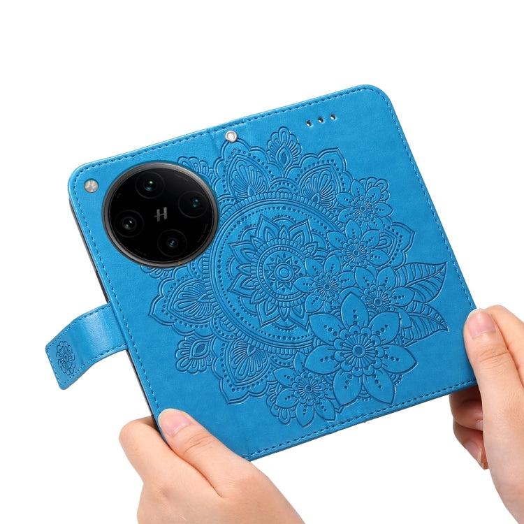 For OPPO Find X8 Pro Seven-petal Flowers Embossing Leather Phone Case