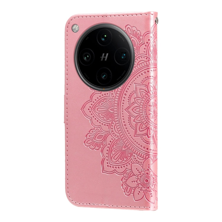 For OPPO Find X8 Pro Seven-petal Flowers Embossing Leather Phone Case