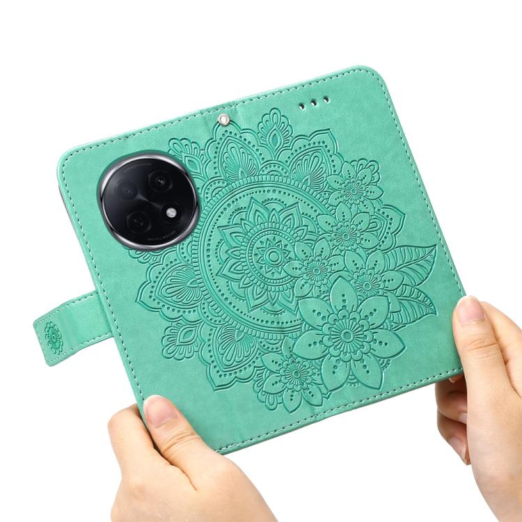 For OPPO A5 Pro  China Seven-petal Flowers Embossing Leather Phone Case