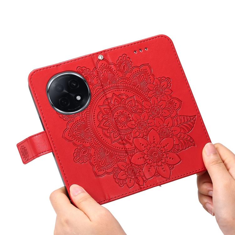 For OPPO A5 Pro  China Seven-petal Flowers Embossing Leather Phone Case