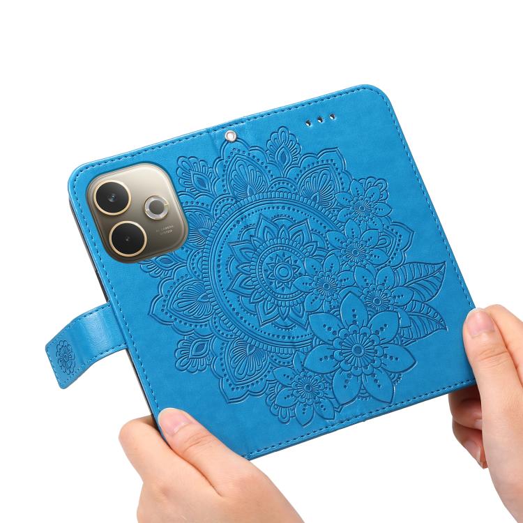 For OPPO A5 Pro 5G Global Seven-petal Flowers Embossing Leather Phone Case