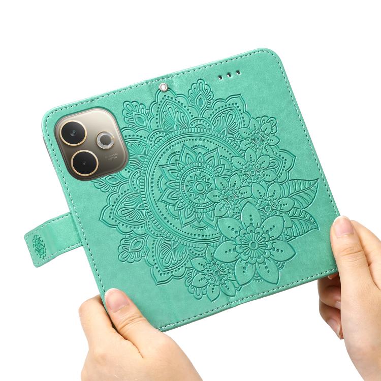 For OPPO A5 Pro 5G Global Seven-petal Flowers Embossing Leather Phone Case