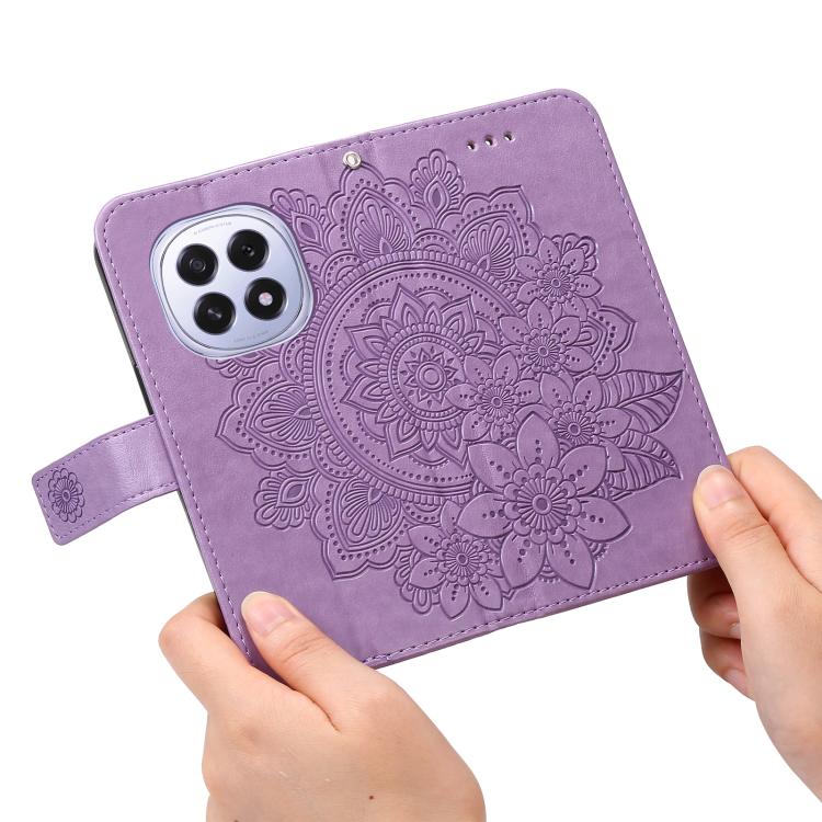 For OPPO F29 5G Global Seven-petal Flowers Embossing Leather Phone Case
