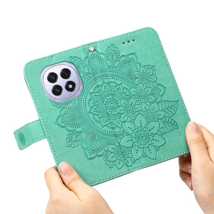 For OPPO F29 5G Global Seven-petal Flowers Embossing Leather Phone Case