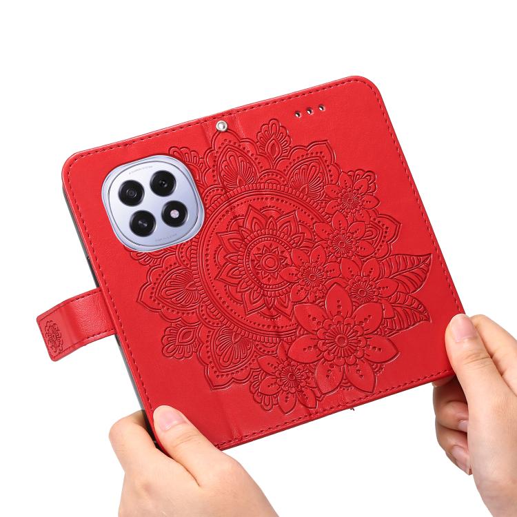 For OPPO F29 5G Global Seven-petal Flowers Embossing Leather Phone Case