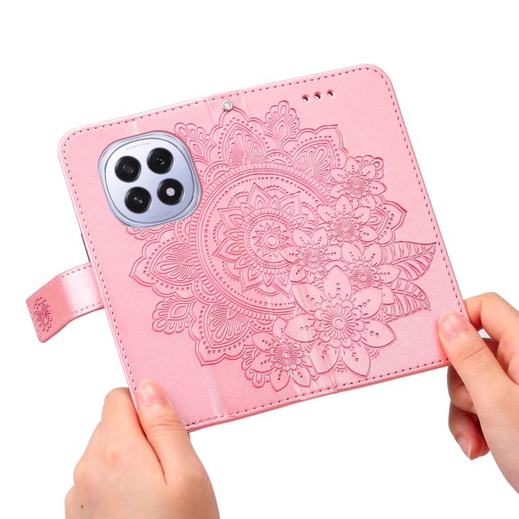 For OPPO F29 5G Global Seven-petal Flowers Embossing Leather Phone Case