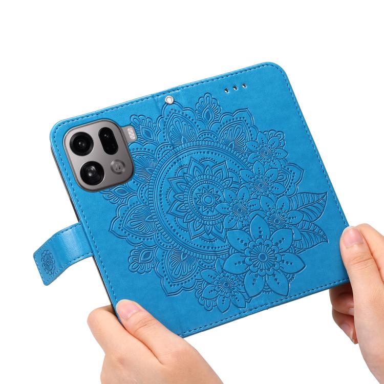 For OPPO Find X9 Pro Seven-petal Flowers Embossing Leather Phone Case