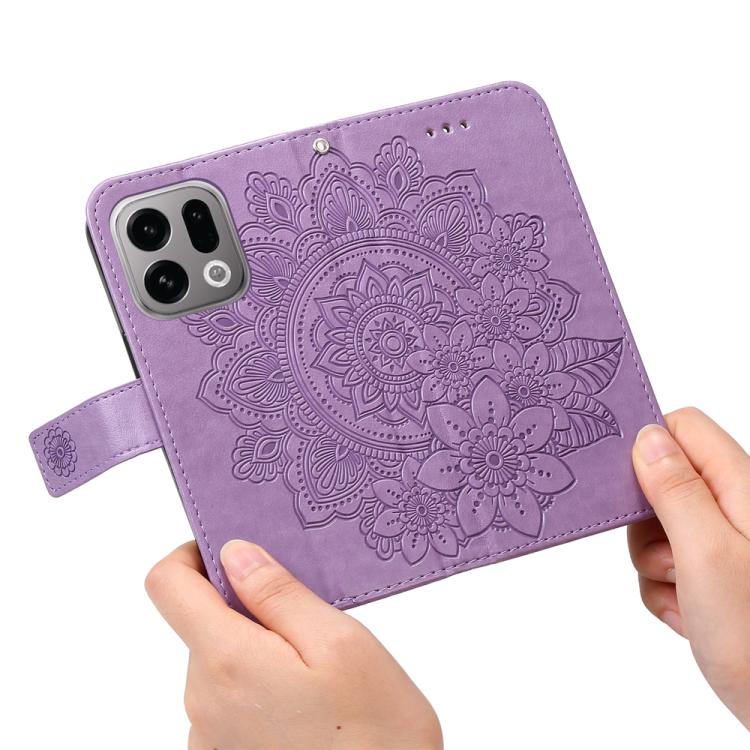 For OPPO Find X9 Seven-petal Flowers Embossing Leather Phone Case