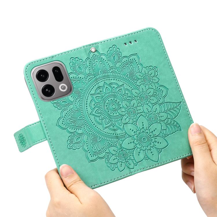 For OPPO Find X9 Seven-petal Flowers Embossing Leather Phone Case