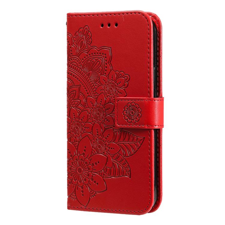 For OPPO A6 4G / 5G / A6x 5G Global Seven-petal Flowers Embossing Leather Phone Case