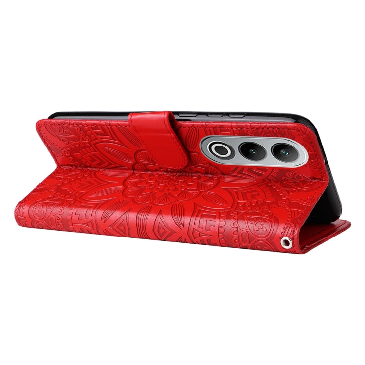 For OPPO K12 Embossed Sunflower Leather Phone Case