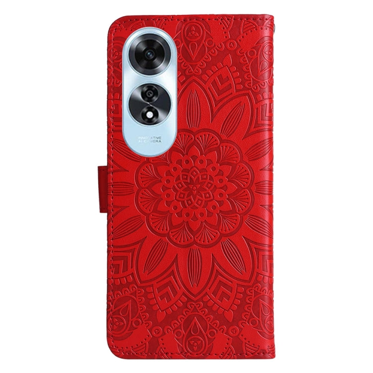 For OPPO A60 4G Global Embossed Sunflower Leather Phone Case