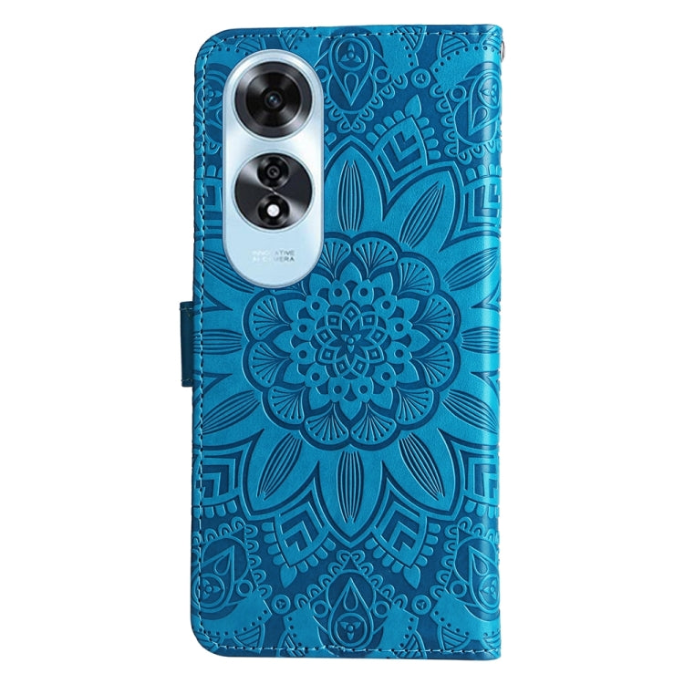 For OPPO A60 4G Global Embossed Sunflower Leather Phone Case