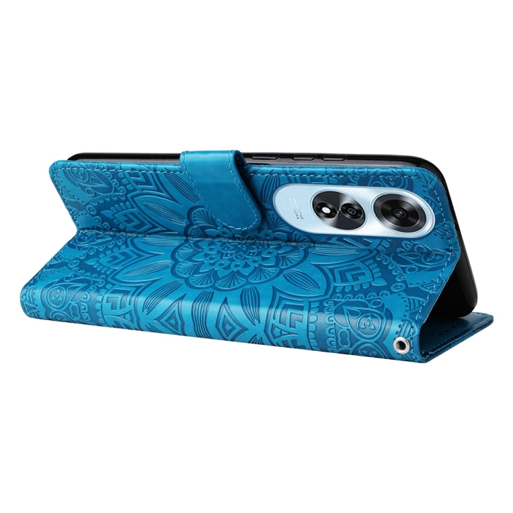 For OPPO A60 4G Global Embossed Sunflower Leather Phone Case