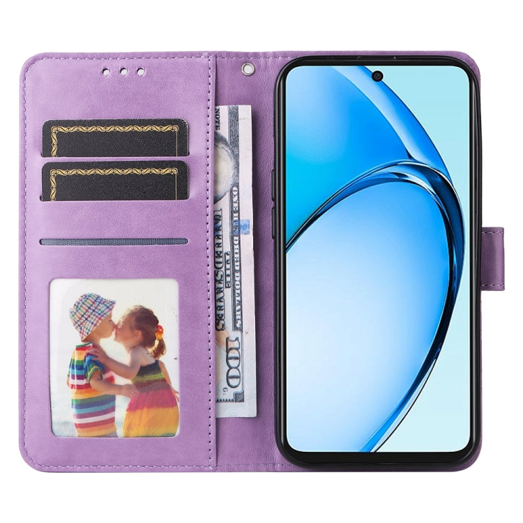 For OPPO A60 4G Global Embossed Sunflower Leather Phone Case