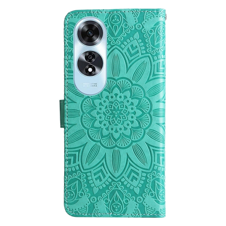 For OPPO A60 4G Global Embossed Sunflower Leather Phone Case