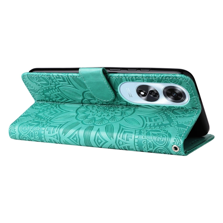 For OPPO A60 4G Global Embossed Sunflower Leather Phone Case