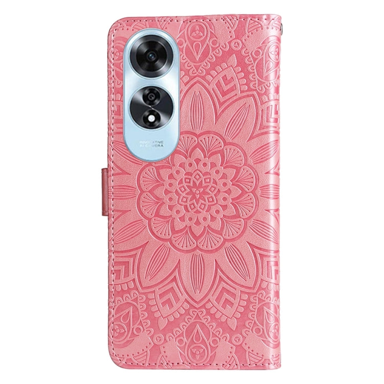 For OPPO A60 4G Global Embossed Sunflower Leather Phone Case