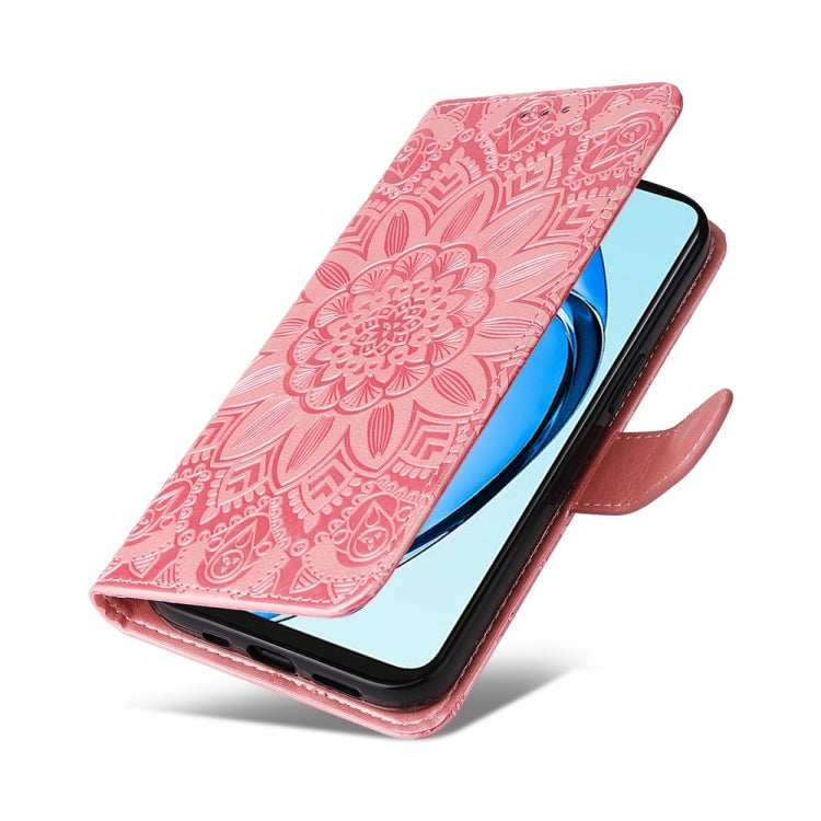 For OPPO A60 4G Global Embossed Sunflower Leather Phone Case