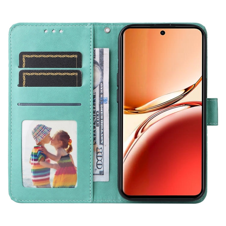 For OPPO Reno12 F 5G Global / Reno12 F 4G Embossed Sunflower Leather Phone Case