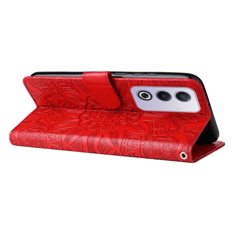 For OPPO A3 Pro 5G Global / India Embossed Sunflower Leather Phone Case