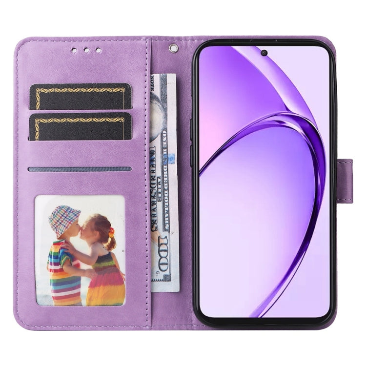 For OPPO A3 Pro 5G Global / India Embossed Sunflower Leather Phone Case
