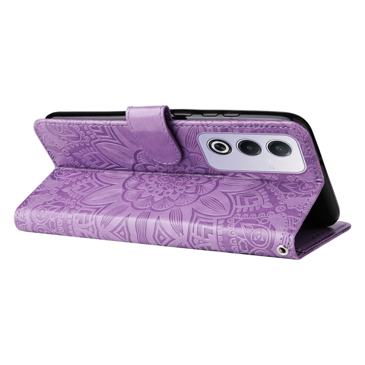 For OPPO A3 Pro 5G Global / India Embossed Sunflower Leather Phone Case
