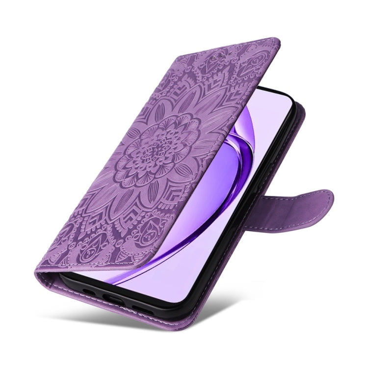 For OPPO A3 Pro 5G Global / India Embossed Sunflower Leather Phone Case