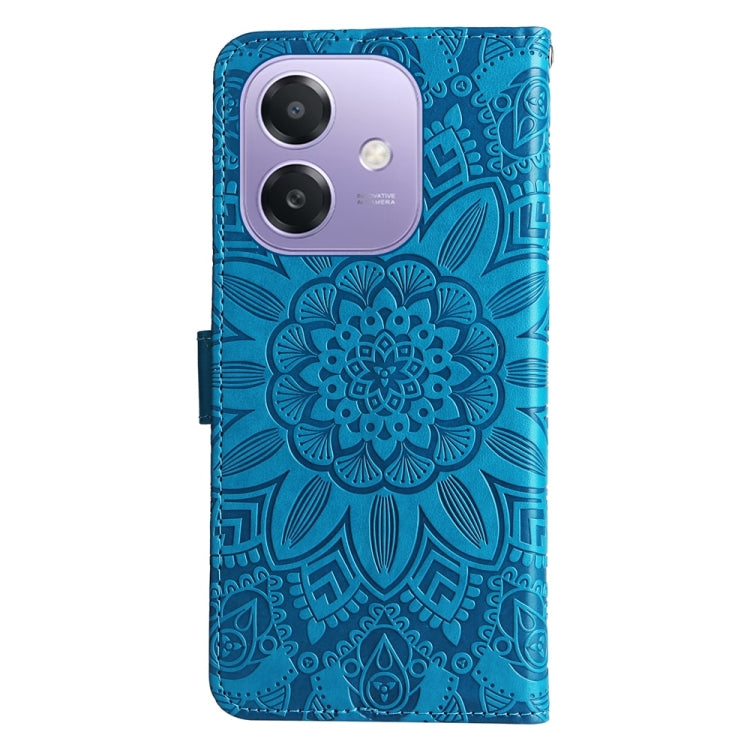 For OPPO A5x 4G / 5G / A3x 4G / 5G India Embossed Sunflower Leather Phone Case