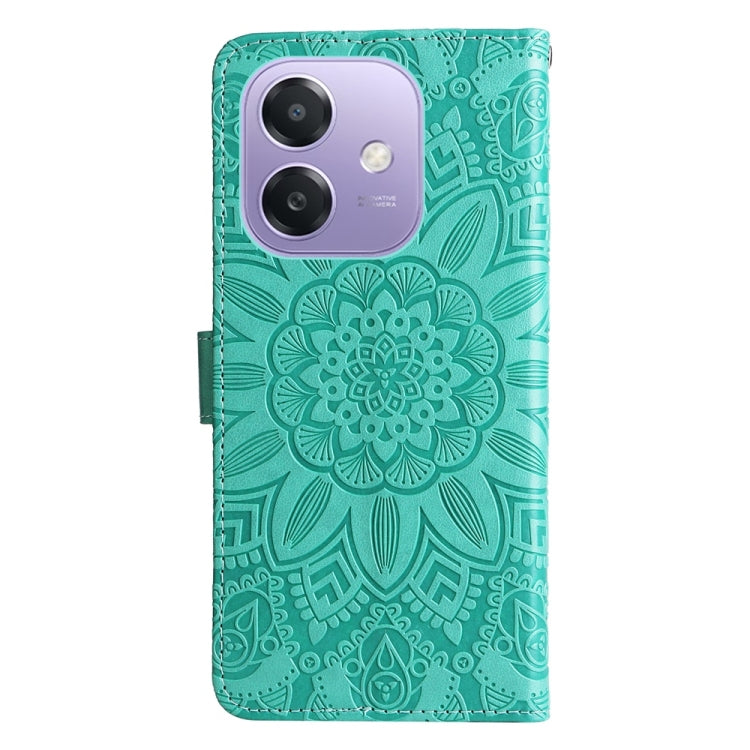 For OPPO A5x 4G / 5G / A3x 4G / 5G India Embossed Sunflower Leather Phone Case