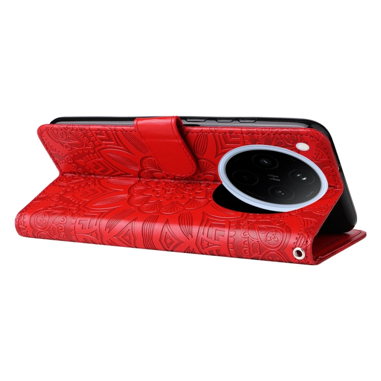 For OPPO Find X8 Embossed Sunflower Leather Phone Case
