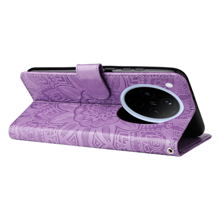 For OPPO Find X8 Embossed Sunflower Leather Phone Case