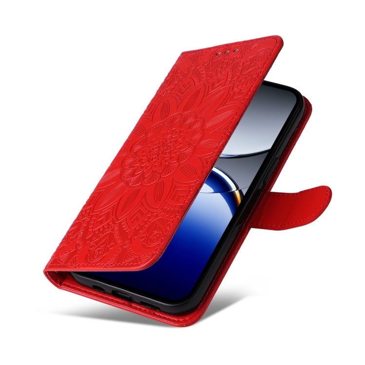 For OPPO Find X8 Pro Embossed Sunflower Leather Phone Case
