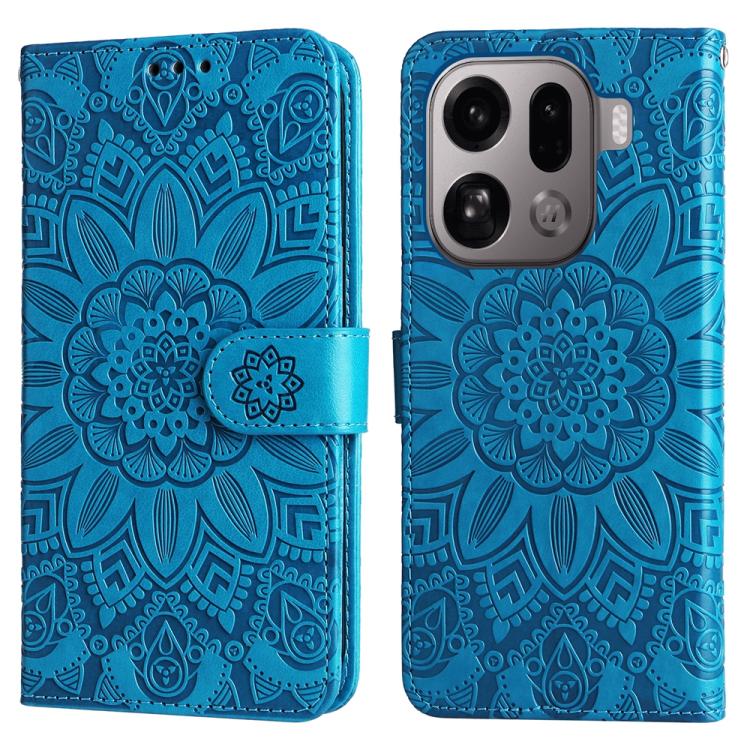 For OPPO Find X9 Pro Embossed Sunflower Leather Phone Case