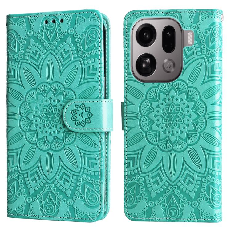 For OPPO Find X9 Pro Embossed Sunflower Leather Phone Case