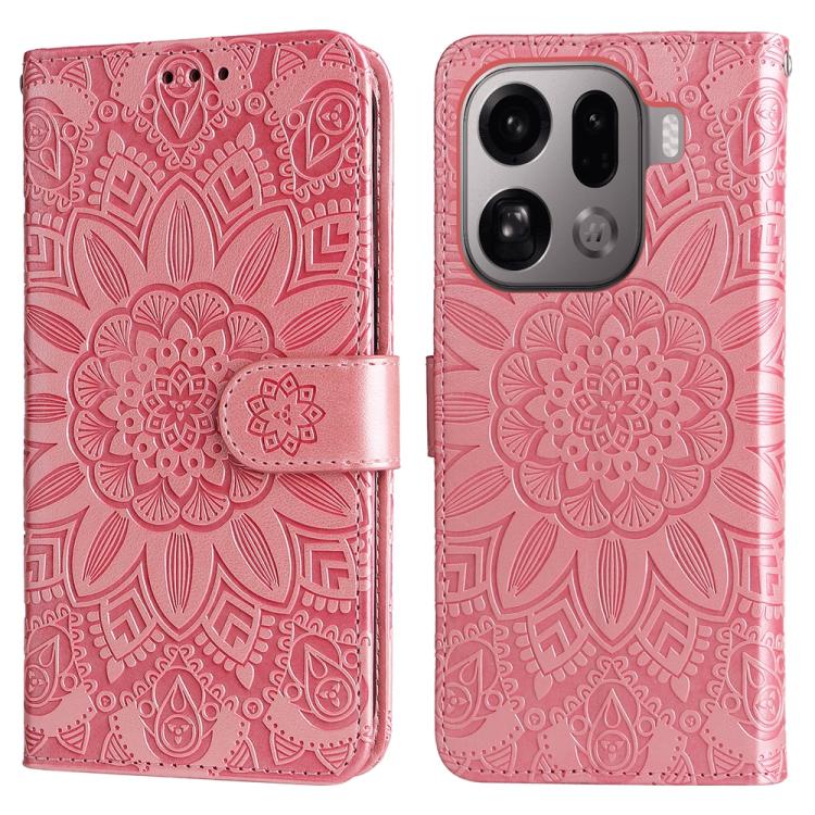 For OPPO Find X9 Pro Embossed Sunflower Leather Phone Case