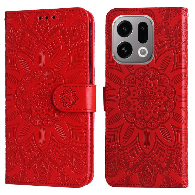 For OPPO Find X9 Embossed Sunflower Leather Phone Case