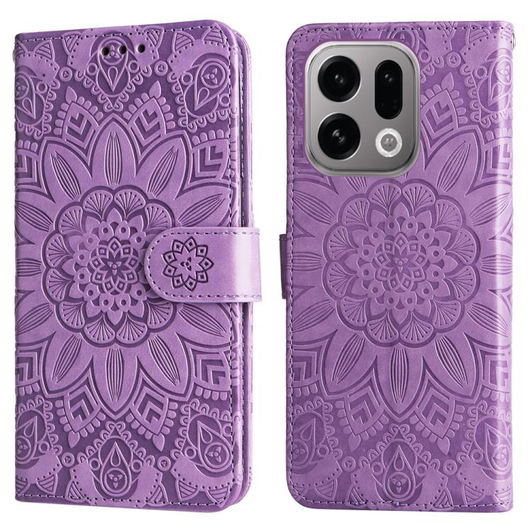 For OPPO Find X9 Embossed Sunflower Leather Phone Case