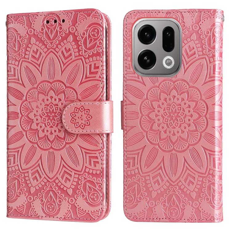 For OPPO Find X9 Embossed Sunflower Leather Phone Case
