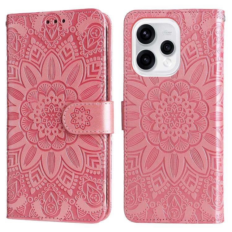 For OPPO Reno15 5G Global / Reno 15c 5G Embossed Sunflower Leather Phone Case