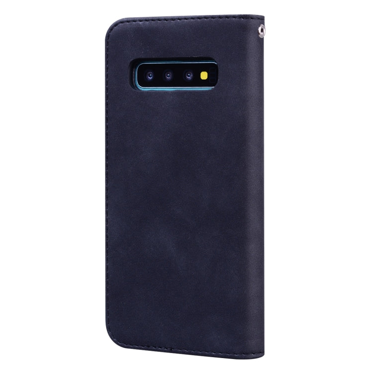 For Samsung Galaxy S10 Frosted Business Magnetic Horizontal Flip PU Leather Case with Holder & Card Slot & Lanyard