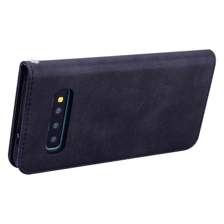 For Samsung Galaxy S10 Frosted Business Magnetic Horizontal Flip PU Leather Case with Holder & Card Slot & Lanyard