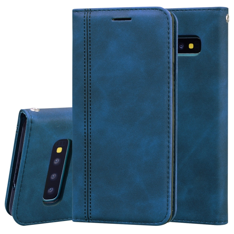 For Samsung Galaxy S10 Frosted Business Magnetic Horizontal Flip PU Leather Case with Holder & Card Slot & Lanyard