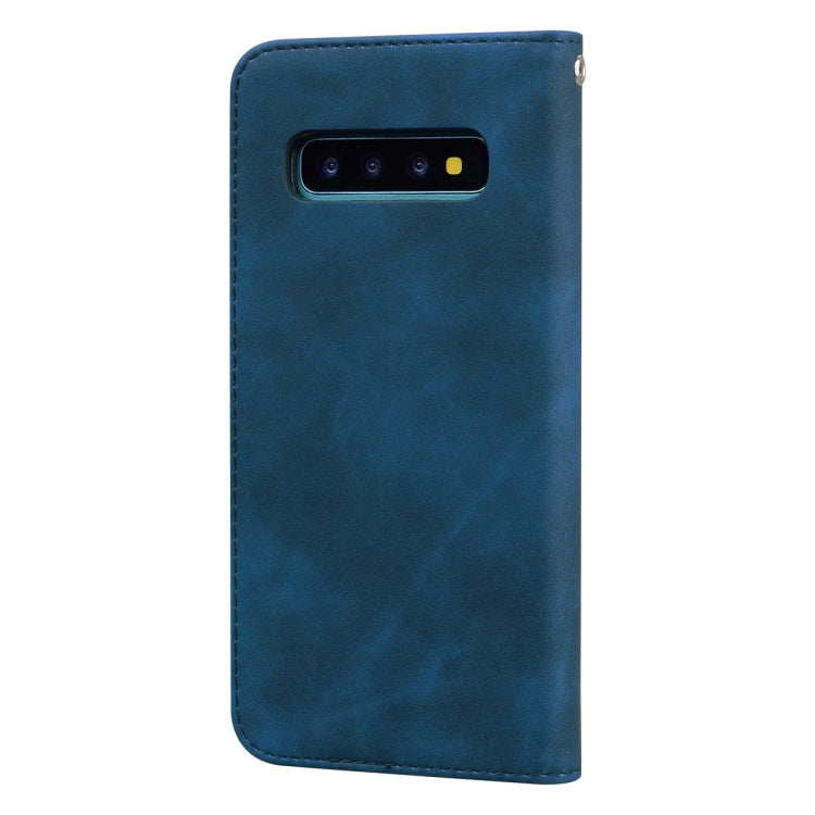 For Samsung Galaxy S10 Frosted Business Magnetic Horizontal Flip PU Leather Case with Holder & Card Slot & Lanyard